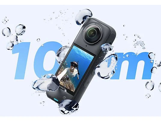 Cámara deportiva - Insta360 X4, 8K, IPX8, Edición con IA, HDR Activo 360°, Negro