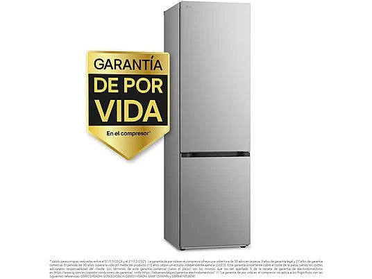 Frigorífico combi - LG GBV3200DPY, Total no Frost, 203 cm, 387 L, DoorCooling+™, FRESHConverter™, Inox antihuellas