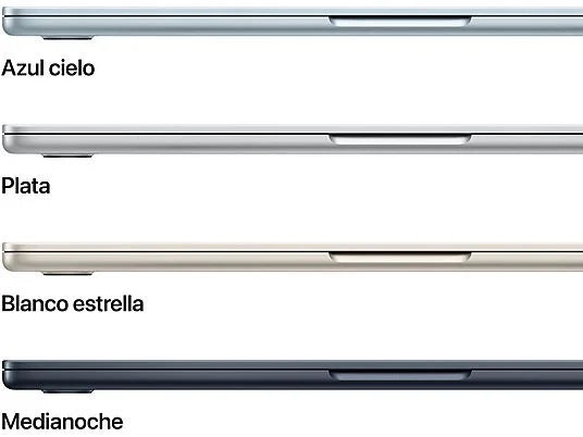 Apple MacBook Air (2025) 13.6 Retina, Chip M4 Apple, CPU de 10 núcleos, GPU de 10 núcleos, 16 GB RAM, 512GB de SSD, Blanco Estrella