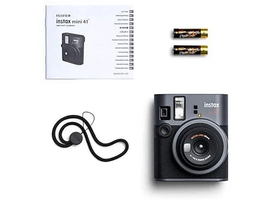 Cámara instantánea - Fujifilm Instax mini 41, película 6 mm x 54 mm, Imagen 62mm x 46mm, Negro