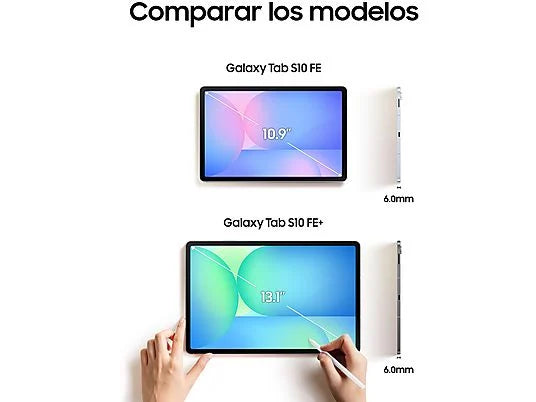 Tablet - Samsung Galaxy Tab S10 FE, 10.9 WUXGA+, 8 GB RAM, 128 GB, Gris, Sin Adaptador De Corriente, Con S Pen