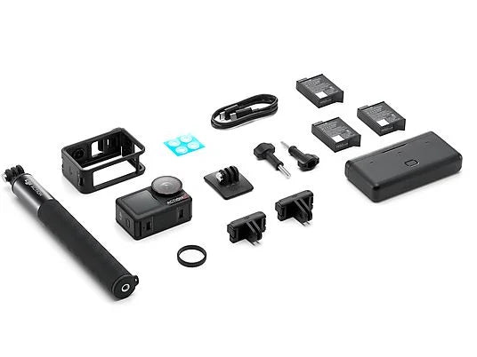 Cámara deportiva - DJI Osmo Action 5 Pro Adventure Combo, 4K, 4h Autonomía, Pantalla táctil 2.5, 64 GB Memoria Interna, Negro