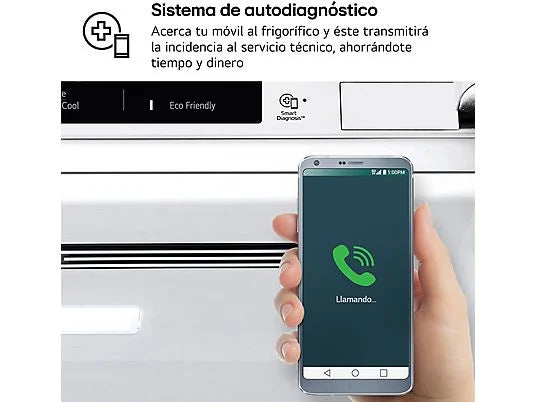 Frigorífico combi - LG GBV21NCDSW, No Frost, 186 cm, 344 l, DoorCooling™, FRESHConverter™, Blanco