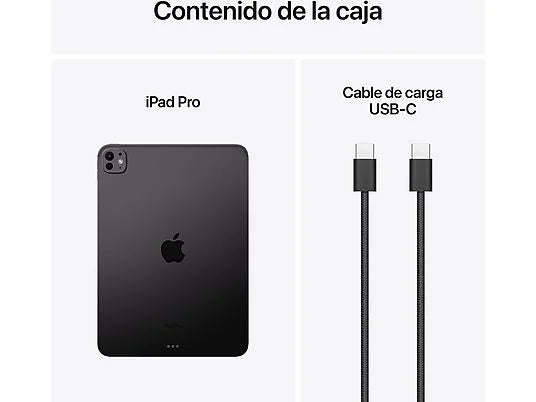 Apple iPad Pro (2024), 256 GB, Negro Espacial, 11", WiFi, Pantalla estándar, Chip M4, 10GPU