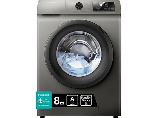 Hisense lavadora WFQP8014EVMT 8kg 1400 Inox a