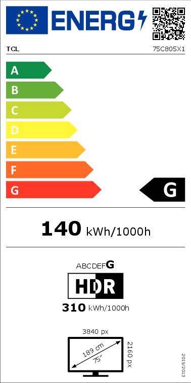 Smart TV TCL 75C805 4K Ultra HD 75 Qled