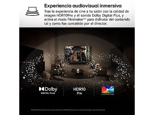 TV QNED 55 - LG 55QNED82A6B, UHD 4K, Procesador Inteligente α7 AI Processor 4K Gen8, Smart TV, DVB-T2 (H.265), Ashed Blue