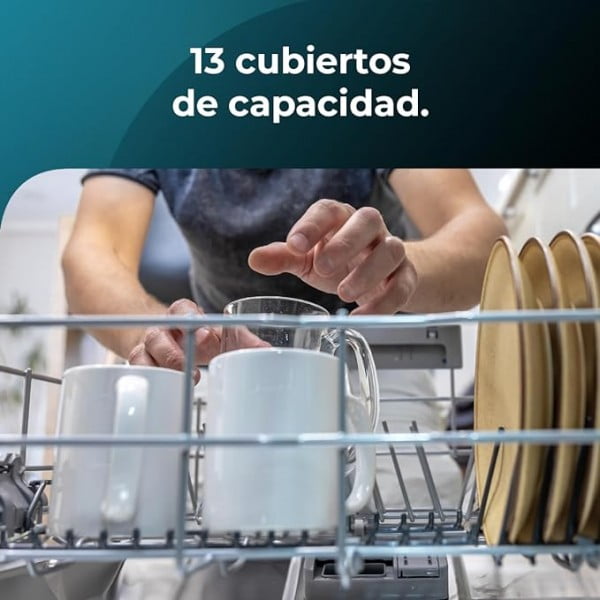 Cecotec Lavavajillas Independiente de 60 cm Bolero Aguazero 6100 Inox E. 13 Cubiertos