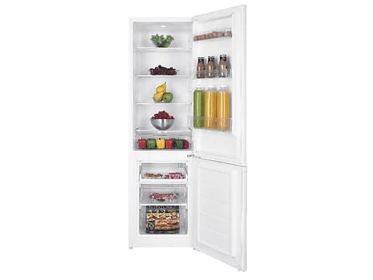 Frigorífico Combi - OK OFK 651 E W, Compresor, 180 cm, 262 L, pies ajustables, Blanco