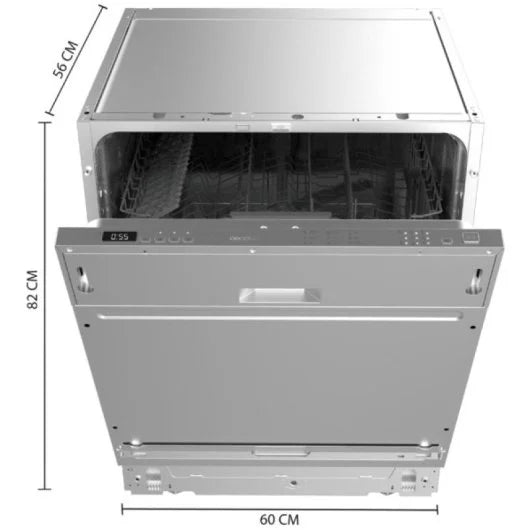Cecotec lavavajillas Integrable de 60 cm Bolero Aguazero 6100 Full-BI E. 12