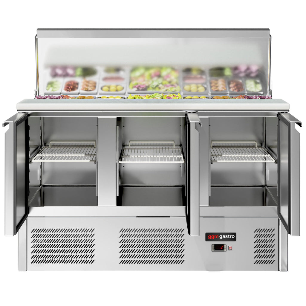 Saladette Eco - 1,37 x 0,7 M - con 3 puertas  GGM Gastro