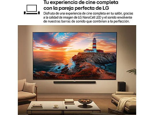 TV QNED 55 - LG 55QNED82A6B, UHD 4K, Procesador Inteligente α7 AI Processor 4K Gen8, Smart TV, DVB-T2 (H.265), Ashed Blue