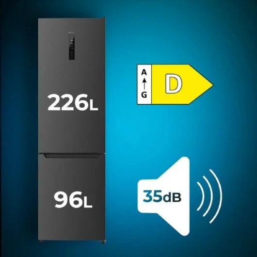 Cecotec Bolero CoolMarket Combi 322 Dark D Frigorífico Combi