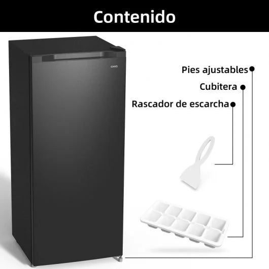 Congelador Vertical 145l 5 cajones puerta Reversible Chiq