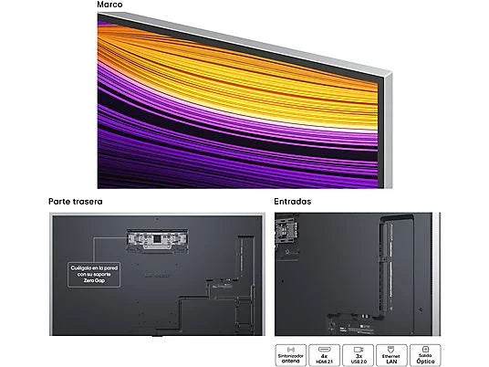 TV OLED 77" - LG OLED77G54LW, OLED 4K, Procesador Inteligente α11 AI Processor 4K Gen2, Smart TV, Rocky Black