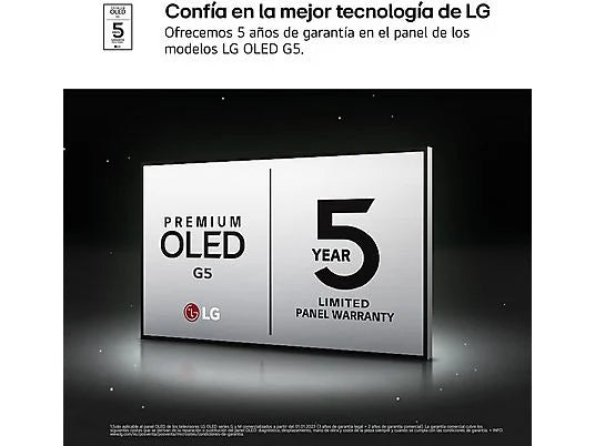 TV OLED 65 - LG OLED65G54LW, OLED 4K, Procesador Inteligente α11 AI Processor 4K Gen2, Smart TV, Rocky Black