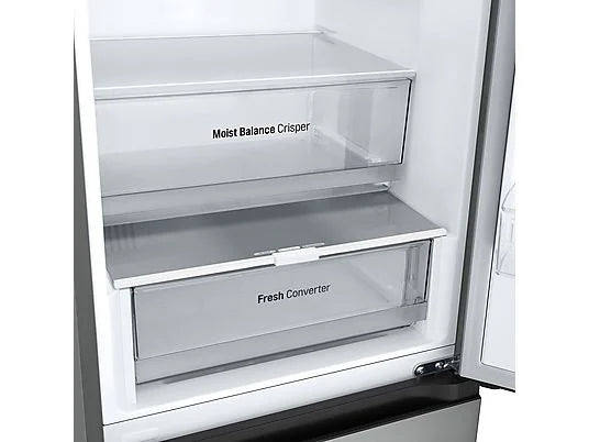 Frigorífico combi - LG GBV3200DPY, Total no Frost, 203 cm, 387 L, DoorCooling+™, FRESHConverter™, Inox antihuellas