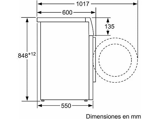 Lavadora carga frontal - Bosch WAN24268ES, 8 kg, 1200 rpm, 14 Programas, Blanco