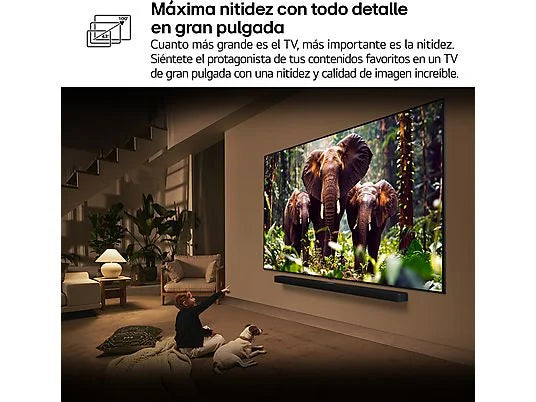 TV QNED 55 - LG 55QNED82A6B, UHD 4K, Procesador Inteligente α7 AI Processor 4K Gen8, Smart TV, DVB-T2 (H.265), Ashed Blue
