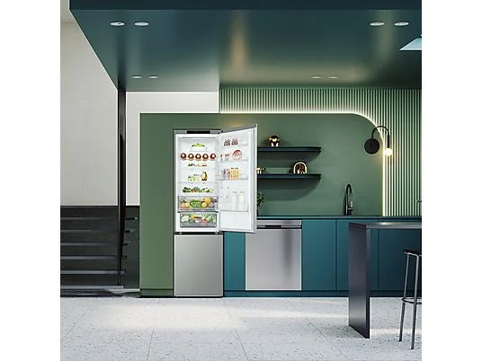 Frigorífico combi - LG GBV3200DPY, Total no Frost, 203 cm, 387 L, DoorCooling+™, FRESHConverter™, Inox antihuellas