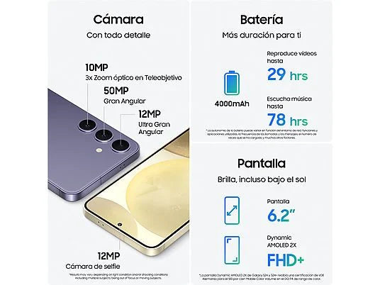 Smartphone Samsung Galaxy S24 8GB 256GB 6.2 5G Negro Onyx