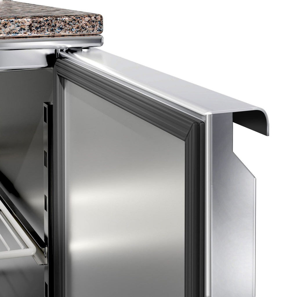 Saladette  Pizzakühltisch Premium - 1,37 x 0,7 M - mit 3 Türen