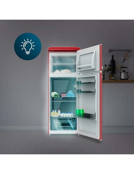 Frigorífico Retro Bolero CoolMarket 2d Origin 215 Red E Cecotec