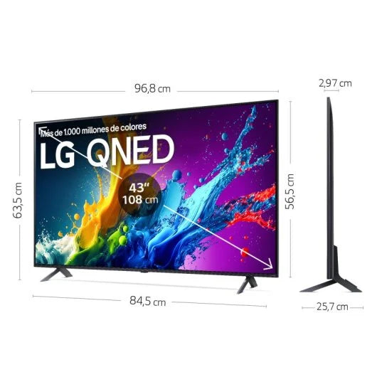 TV LG 43QNED80T6A 43 QNED UltraHD 4K HDR10 WebOS24 AI ThinQ
