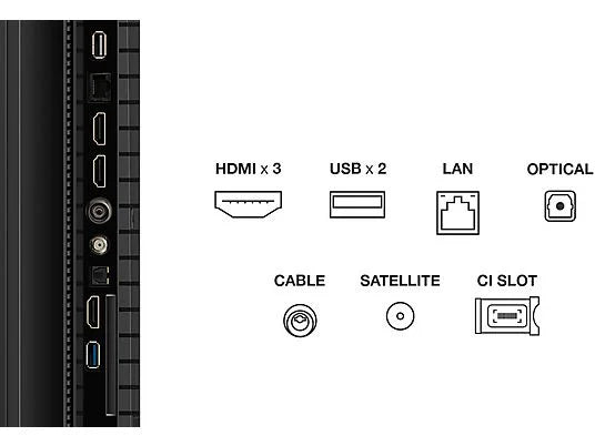 TV QLED 85" - TCL 85P7K, UHD 4K, AiPQ Processor, Smart TV, DVB-T2 (H.265), Negro