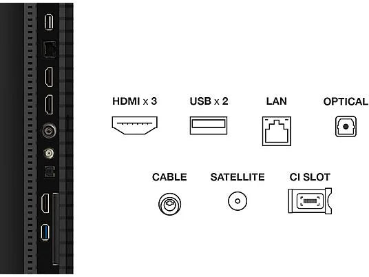 TV QLED 50" - TCL 50P7K, UHD 4K, AiPQ Processor, Smart TV, DVB-T2, 60 Hz, Pantalla HVA, Dolby Atmos, Negro