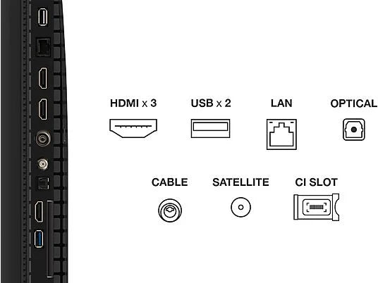 TV QLED 55" - TCL 55P7K, UHD 4K, AiPQ Processor, Smart TV, DVB-T2, 60 Hz, Pantalla HVA, Dolby Atmos, Negro