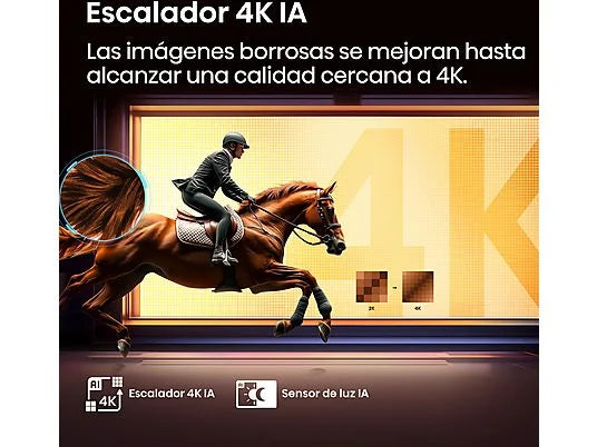 TV LED 50" - Hisense 50A6Q, UHD 4K, Quad Core/MT9603, IA 4K Upscaler, Modo Juego Plus, Control por voz, Negro