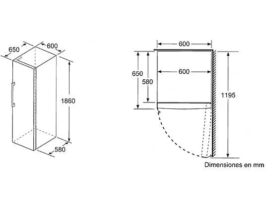 Balay congelador Vertical 3GFE563WE