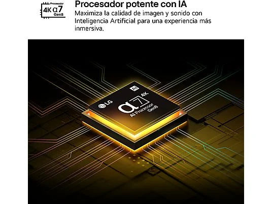 TV QNED 55 - LG 55QNED82A6B, UHD 4K, Procesador Inteligente α7 AI Processor 4K Gen8, Smart TV, DVB-T2 (H.265), Ashed Blue