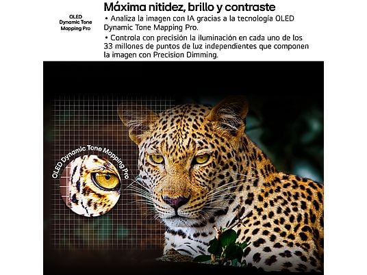 TV OLED 77" - LG OLED77G54LW, OLED 4K, Procesador Inteligente α11 AI Processor 4K Gen2, Smart TV, Rocky Black