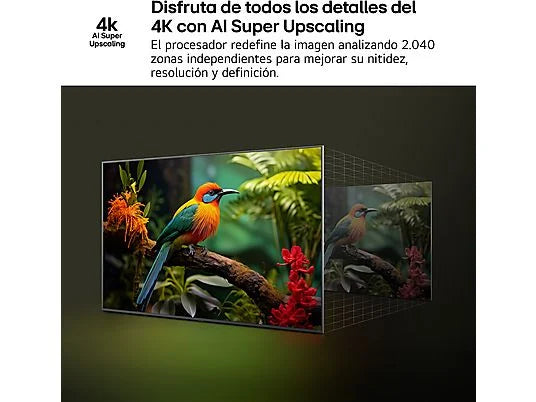 TV QNED 55 - LG 55QNED82A6B, UHD 4K, Procesador Inteligente α7 AI Processor 4K Gen8, Smart TV, DVB-T2 (H.265), Ashed Blue
