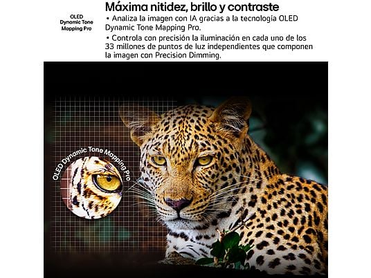 TV OLED 83" - LG OLED83G54LW.AEU, OLED 4K, Procesador Inteligente α11 AI Processor 4K Gen2, Smart TV, DVB-T2 (H.265), Rocky Black